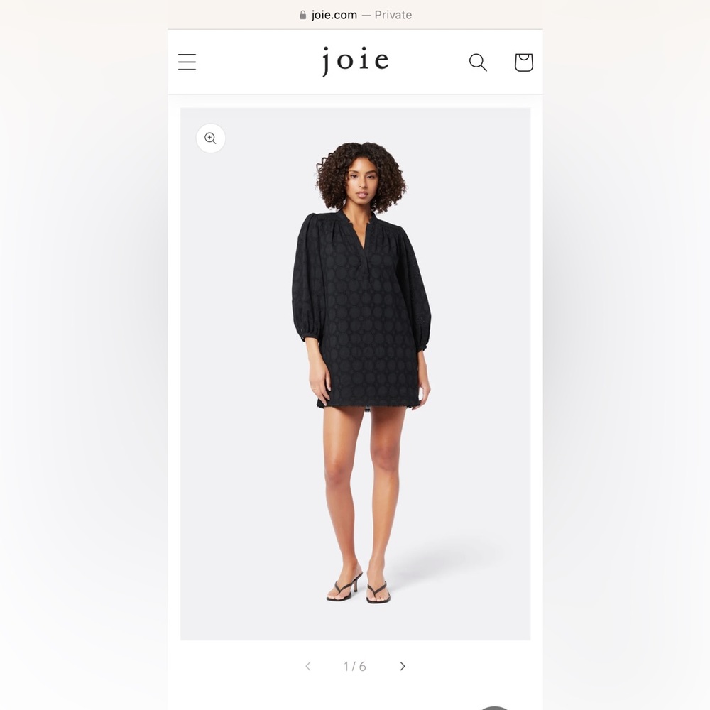 Black Joie Olive Mini Cotton Dress